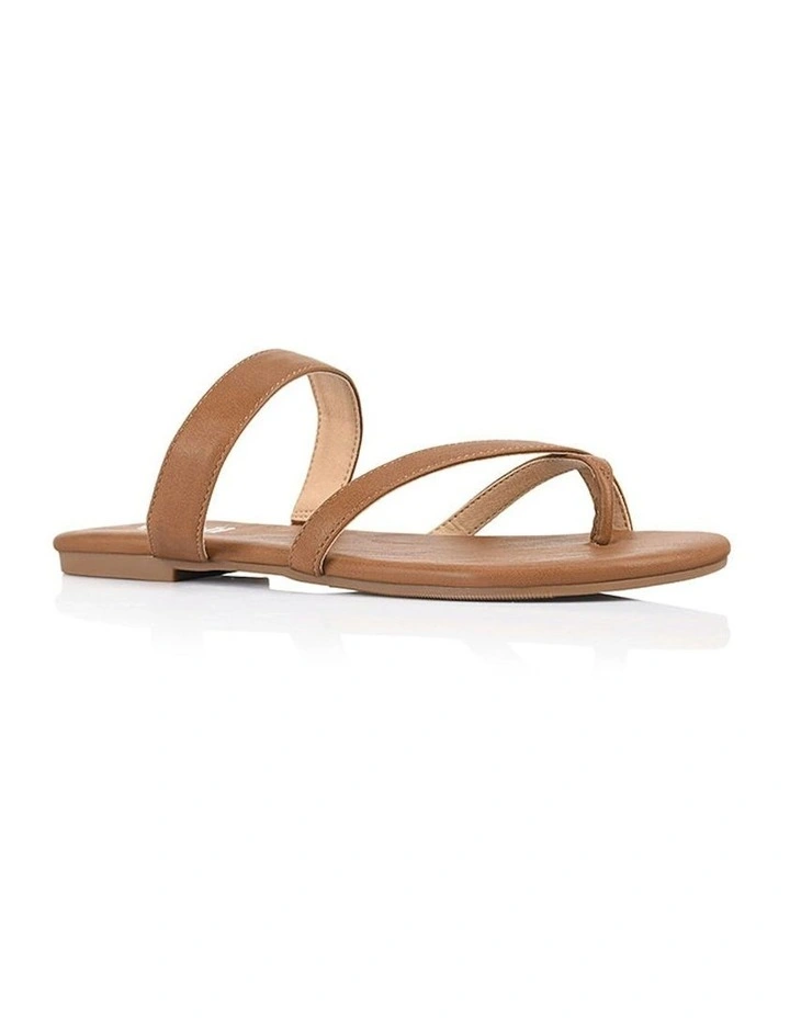 Tova Strappy Thongs in Tan image 2