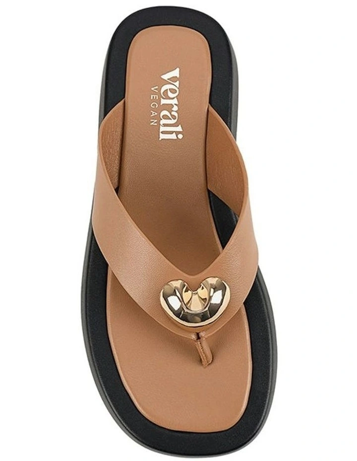 Bosley Platform Thongs in Camel image 4
