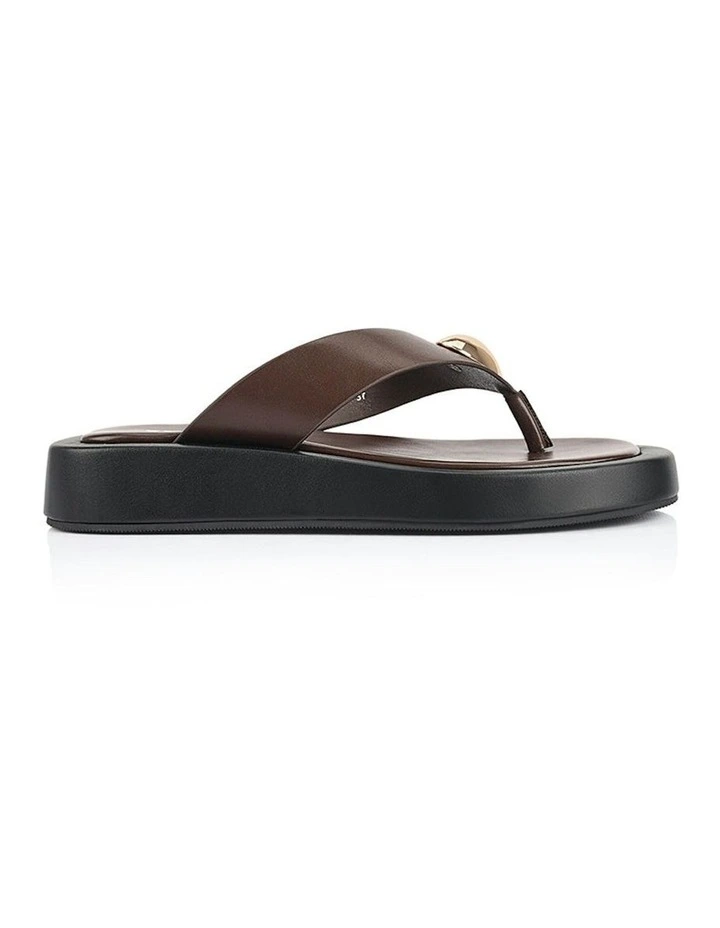 Bosley Platform Thongs in Chocolate image 1