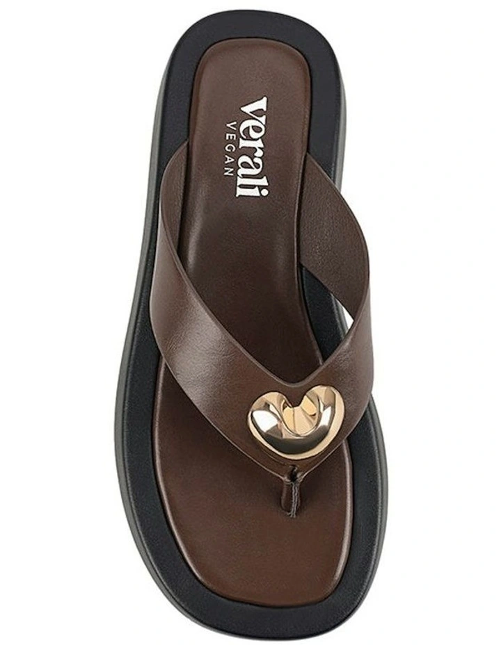Bosley Platform Thongs in Chocolate image 4