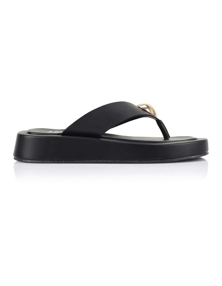 Bosley Platform Thongs in Black image 1
