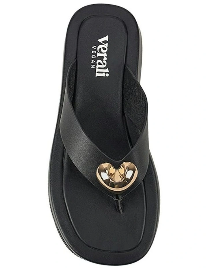 Bosley Platform Thongs in Black image 7