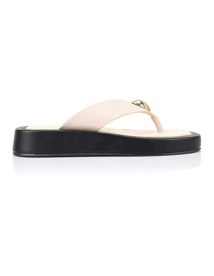 Bosley Platform Thongs in Bone White image 1