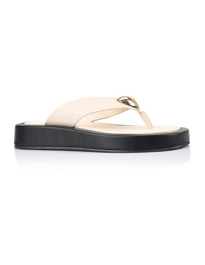 Bosley Platform Thongs in Bone White image 2