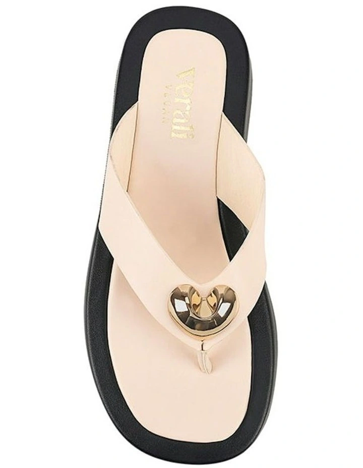 Bosley Platform Thongs in Bone White image 4
