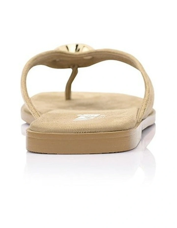 Sara Casual Thongs in Taupe Micro image 3
