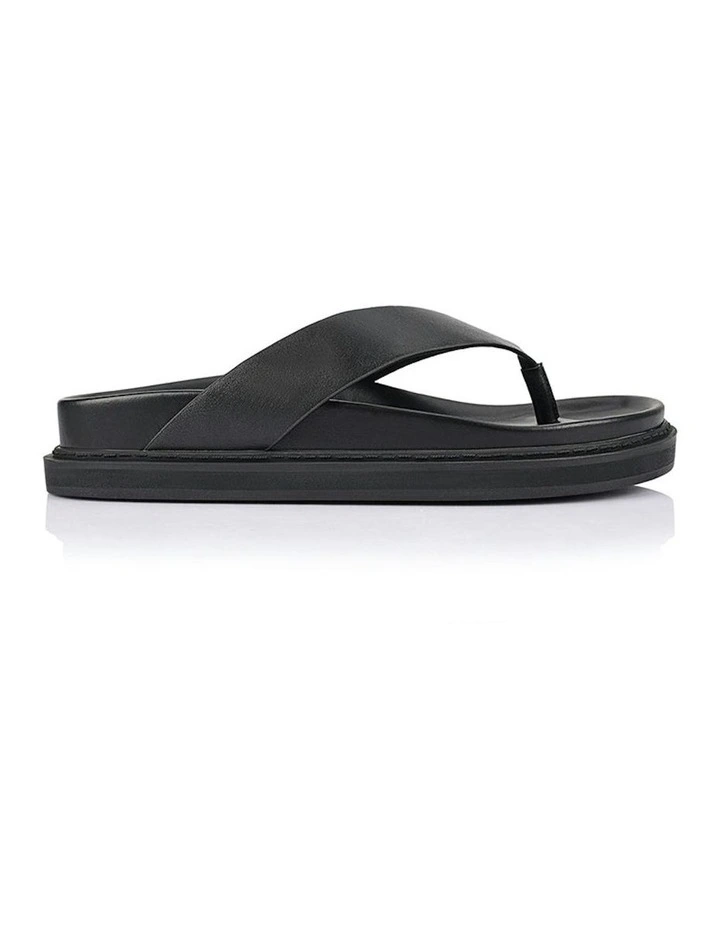 Bridget Footbed Slides in Black image 1