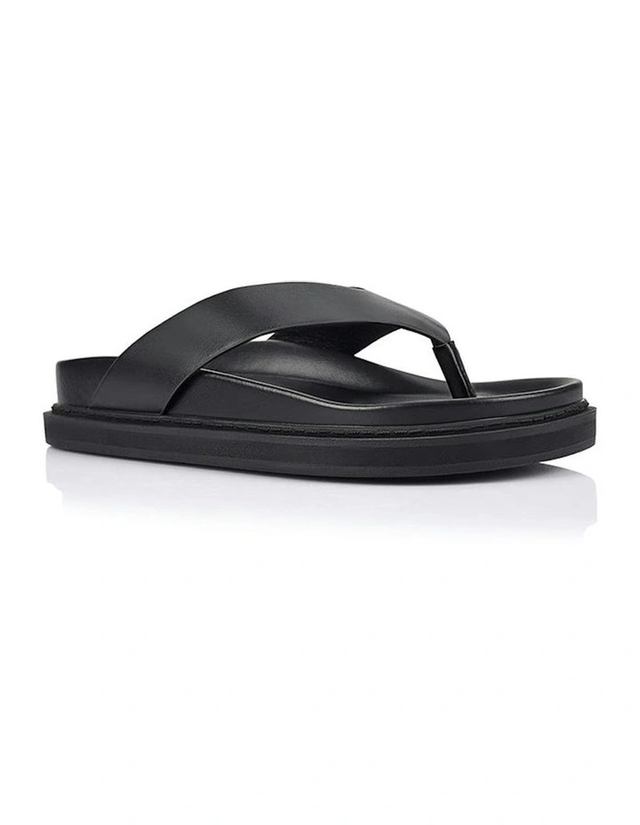 Bridget Footbed Slides in Black image 2