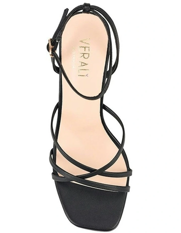 Penelope Strappy Sandals in Black image 4
