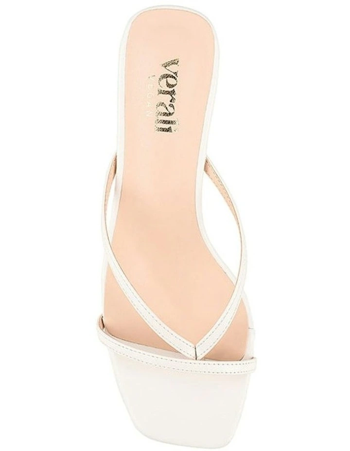 Gia Heeled Thongs in White image 5