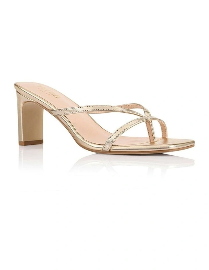 Gia Heeled Thongs in Gold image 3