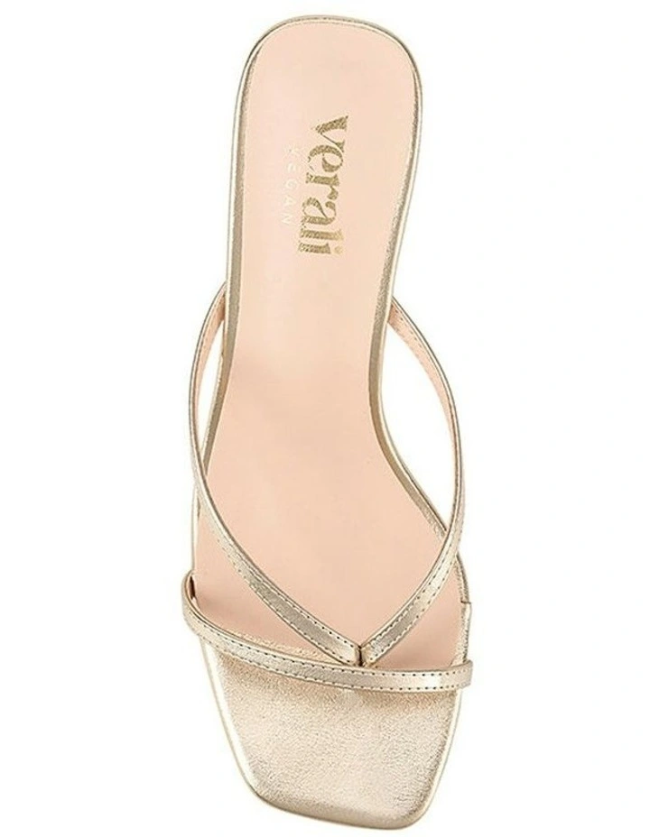 Gia Heeled Thongs in Gold image 5