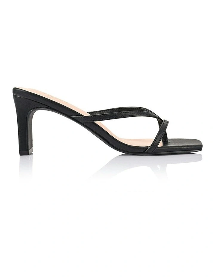 Gia Heeled Thongs in Black image 1