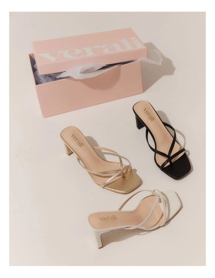 Gia Heeled Thongs in Black image 2