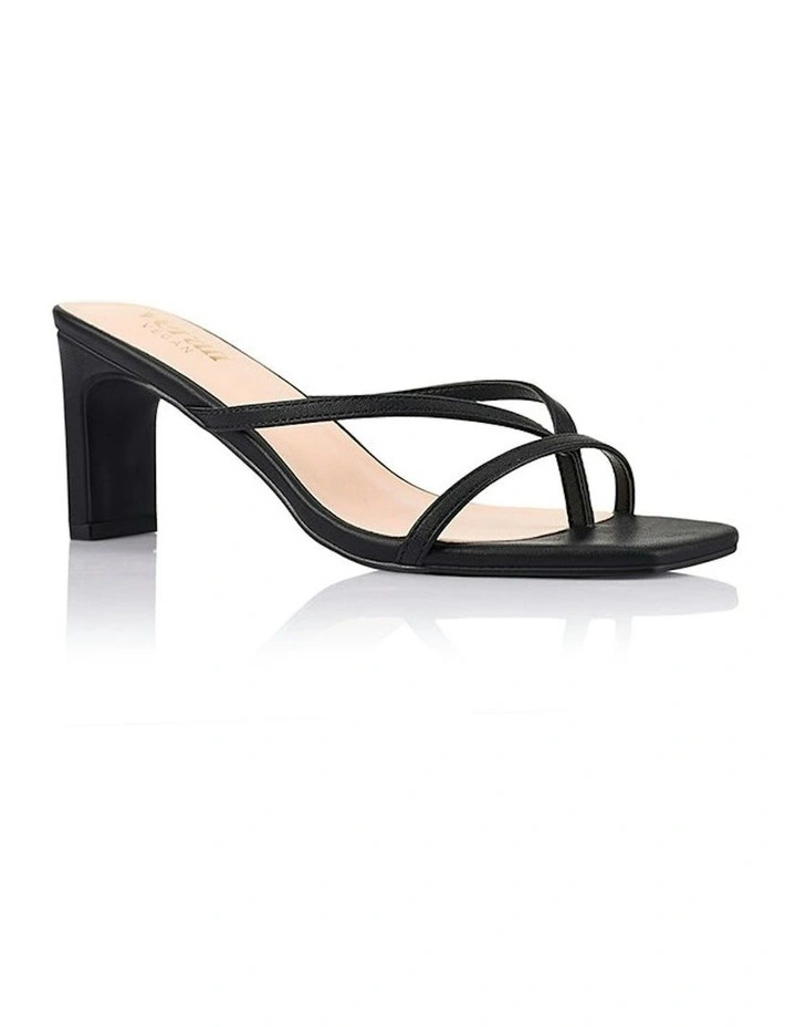 Gia Heeled Thongs in Black image 3