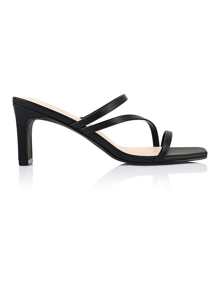 Ginny Block Heel Mules in Black image 1