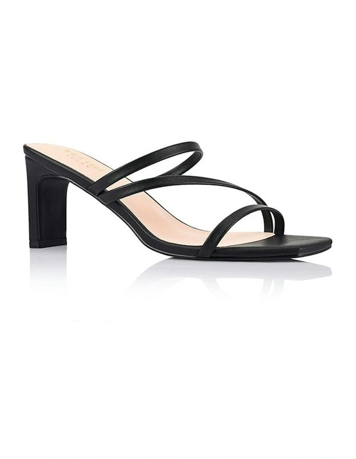 Ginny Block Heel Mules in Black image 5