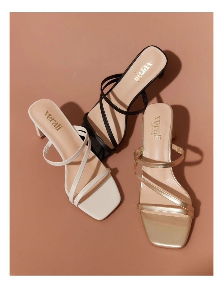 Ginny Block Heel Mules in White image 2