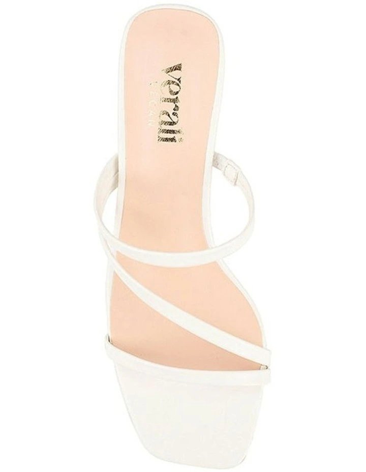 Ginny Block Heel Mules in White image 5