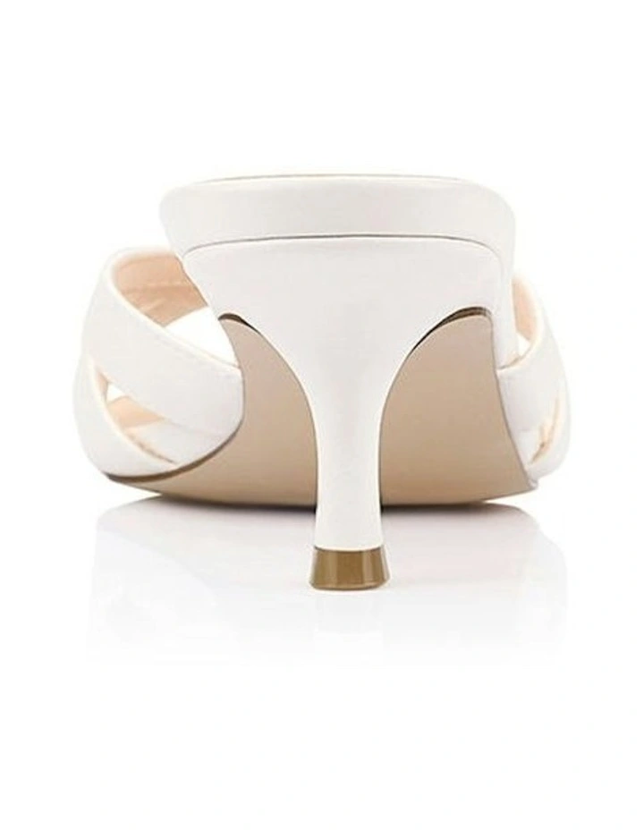 Beau Kitten Heel Thongs in Chalk White image 3
