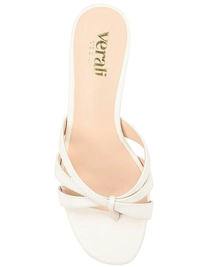 Beau Kitten Heel Thongs in Chalk White image 4