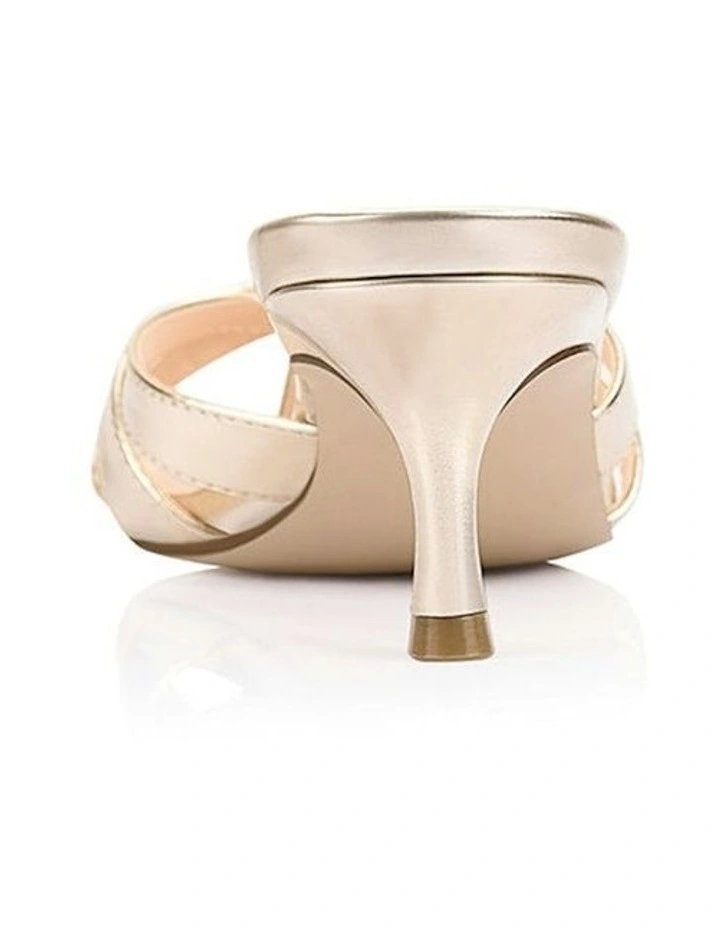 Beau Kitten Heel Thongs in Champagne Gold image 5
