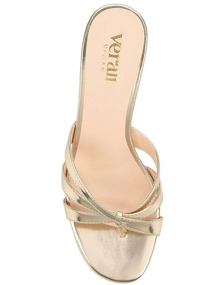 Beau Kitten Heel Thongs in Champagne Gold image 6