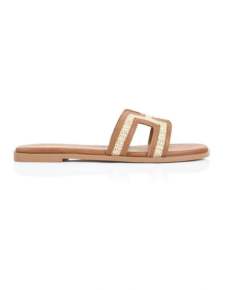 Sandra Casual Slides in Tan/Raffia image 1