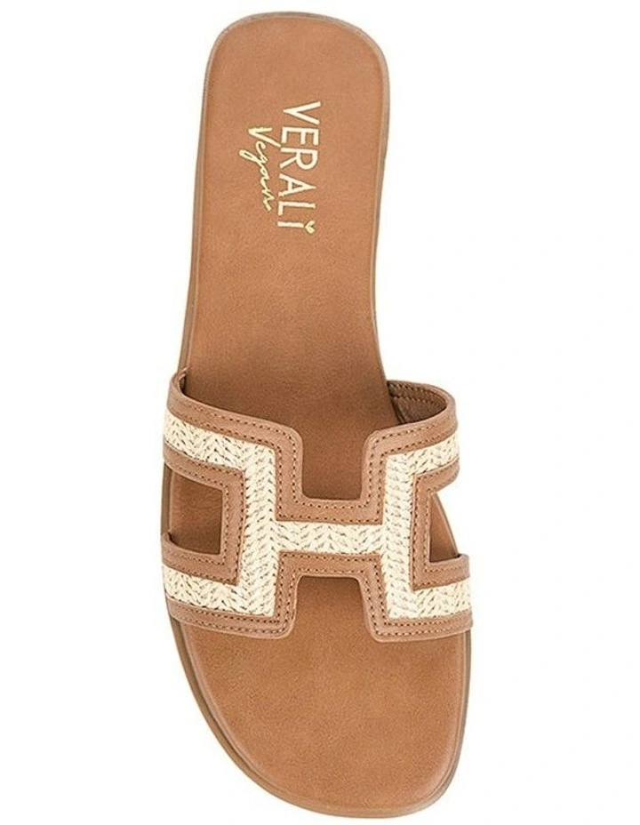 Sandra Casual Slides in Tan/Raffia image 4