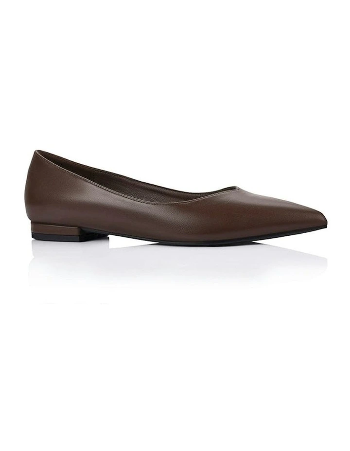 Hickory Point Toe Flats in Chocolate Brown image 2