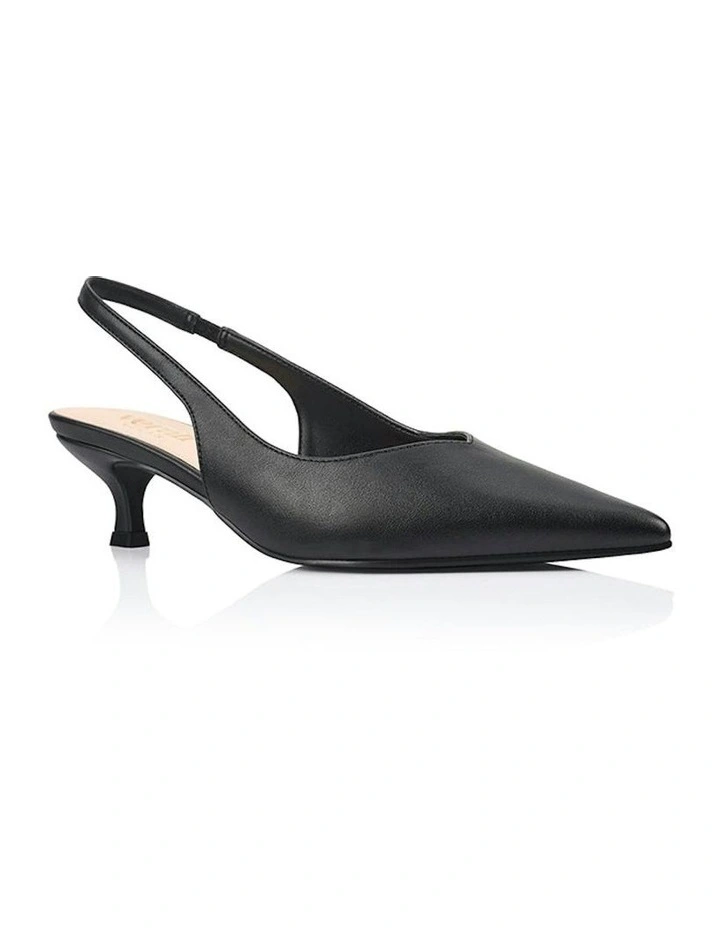 Lush Slingback Kitten Heels in Black image 2