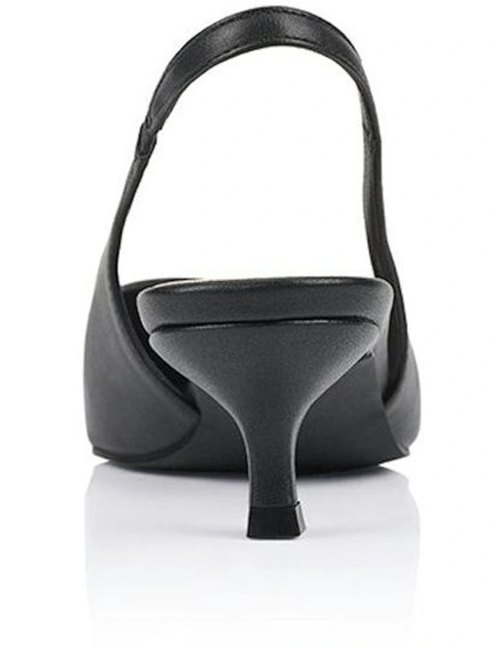 Lush Slingback Kitten Heels in Black image 3