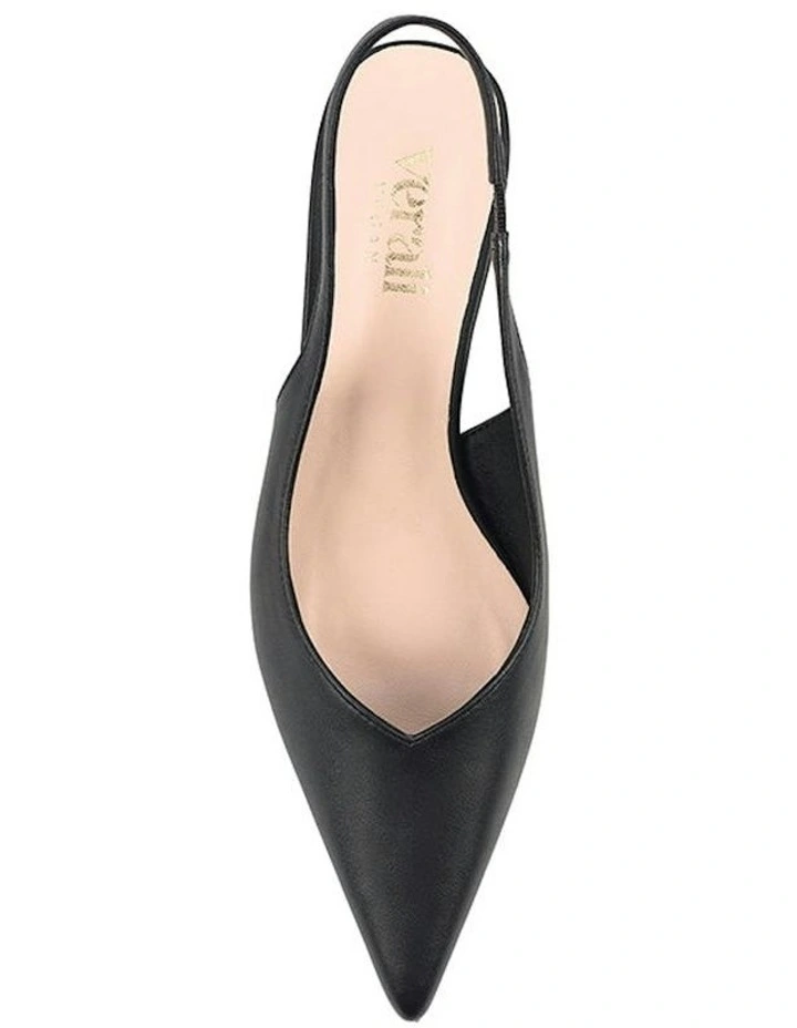 Lush Slingback Kitten Heels in Black image 4