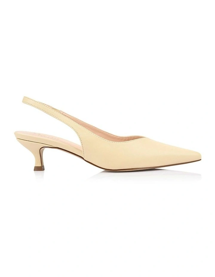 Lush Slingback Kitten Heels in Butter Cream image 1