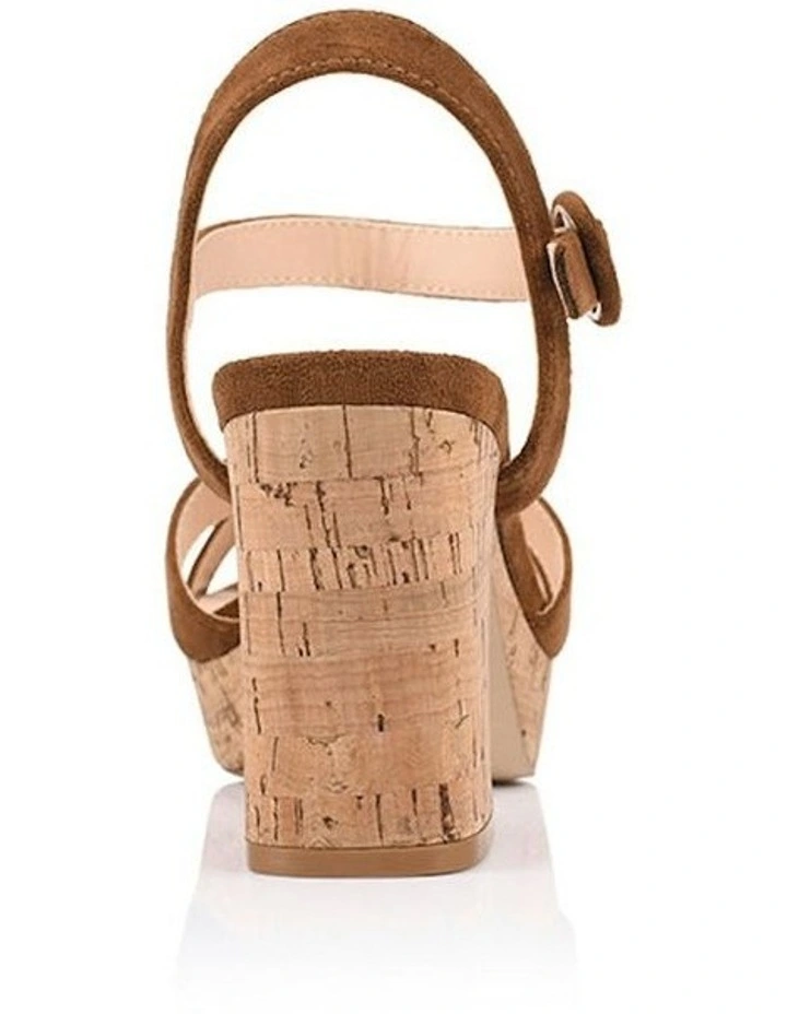 Hazel Platform Heels in Chestnut Tan Micro image 3
