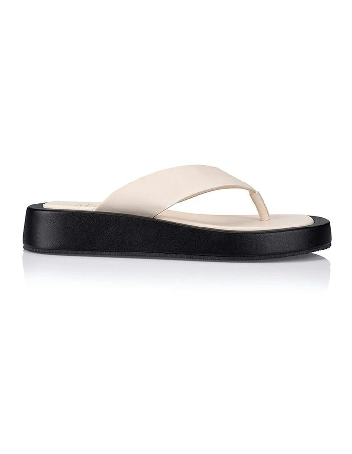Bouncer II Flatform Thongs in Bone Smooth image 1