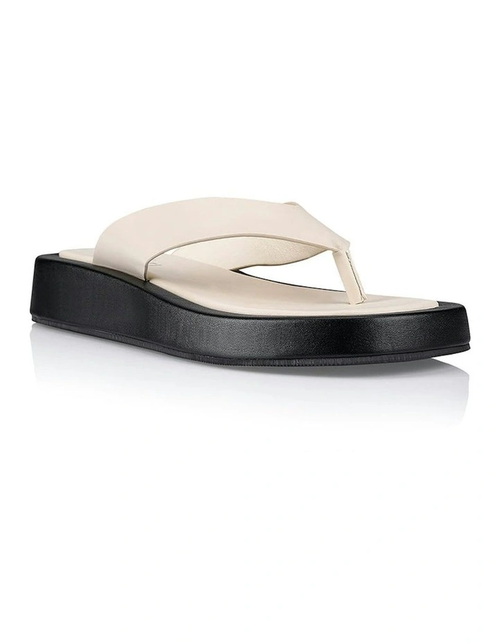 Bouncer II Flatform Thongs in Bone Smooth image 2