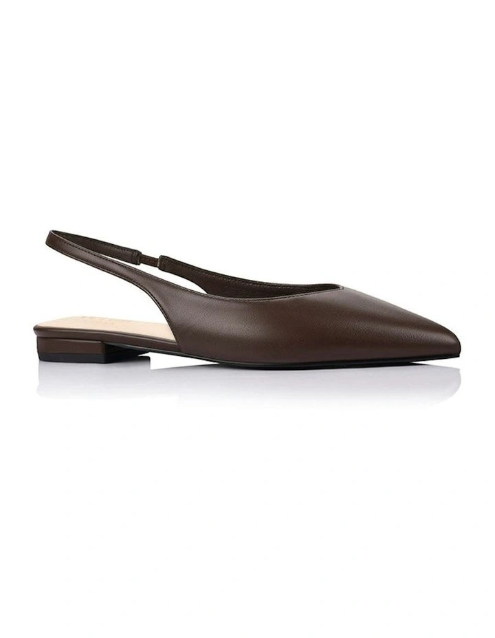 Hillary Slingback Flats in Chocolate Brown image 2