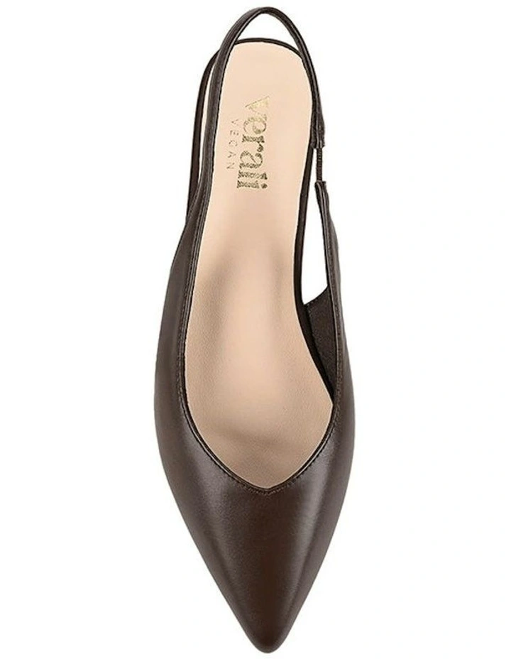 Hillary Slingback Flats in Chocolate Brown image 4