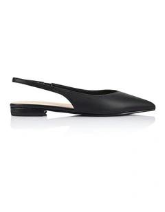 Hillary Slingback Flats in Black