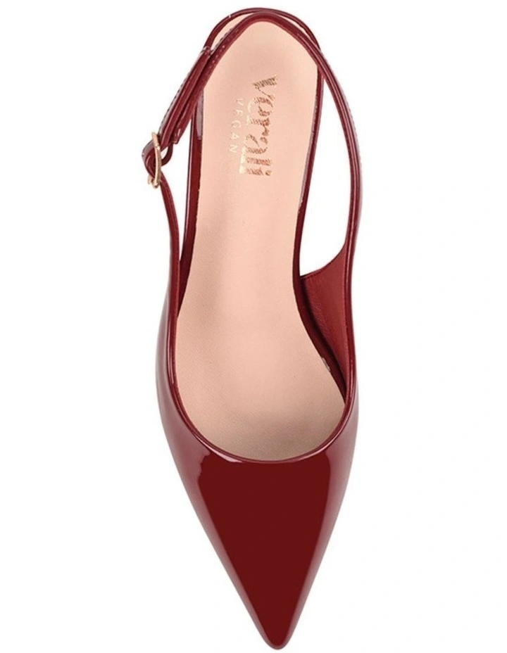 Elio Slingback Block Heels in Wine Patent image 4