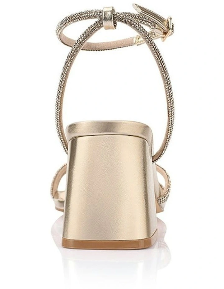 Strawberry Block Heel Sandals in Champagne Gold image 3