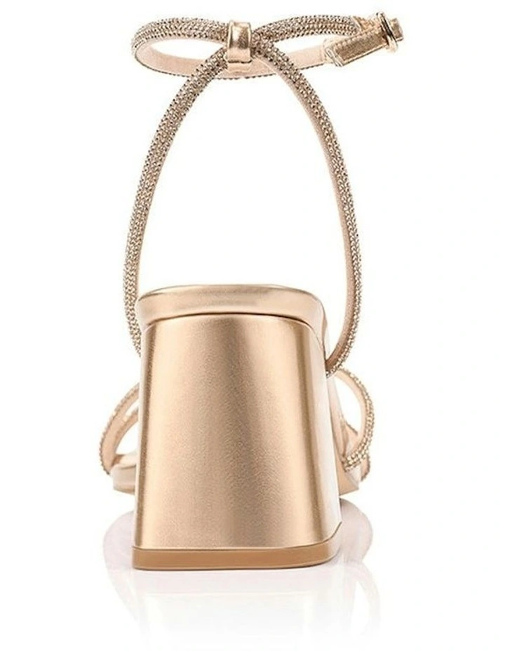 Strawberry Block Heel Sandals in Rose Gold image 3