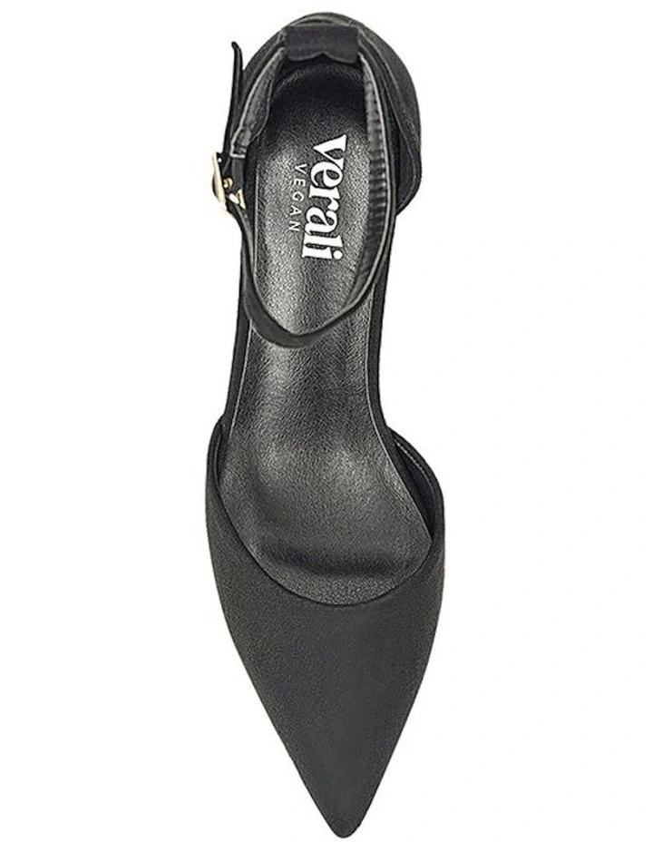 Eli Closed Toe Block Heels in Black Micro image 4
