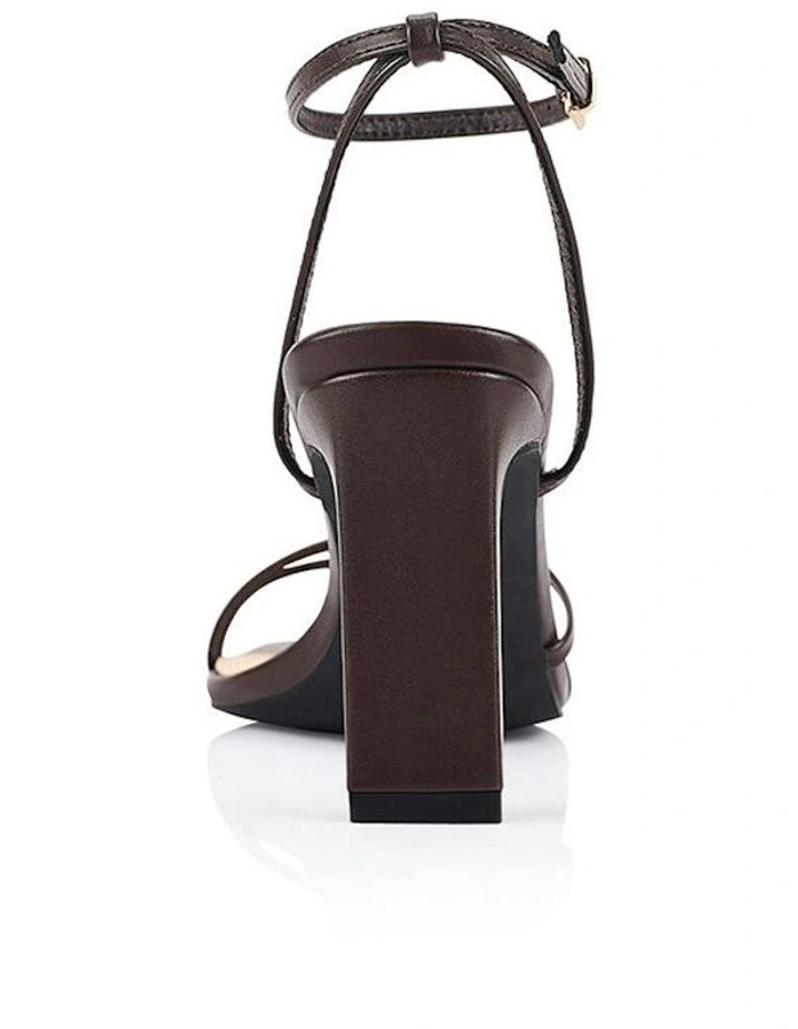 Kimmy Slim Strappy Heels in Chocolate Brown image 3