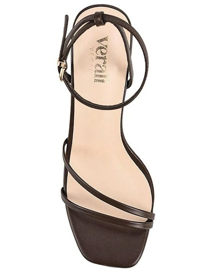 Kimmy Slim Strappy Heels in Chocolate Brown image 4