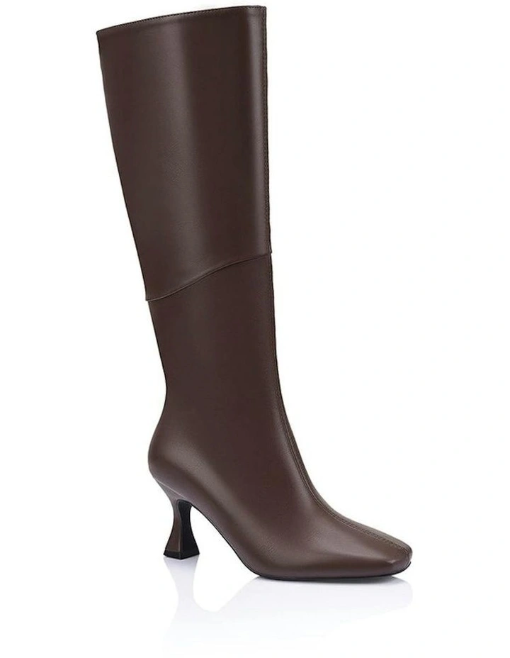 Imogen Knee High Boots in Chocolate Brown image 2