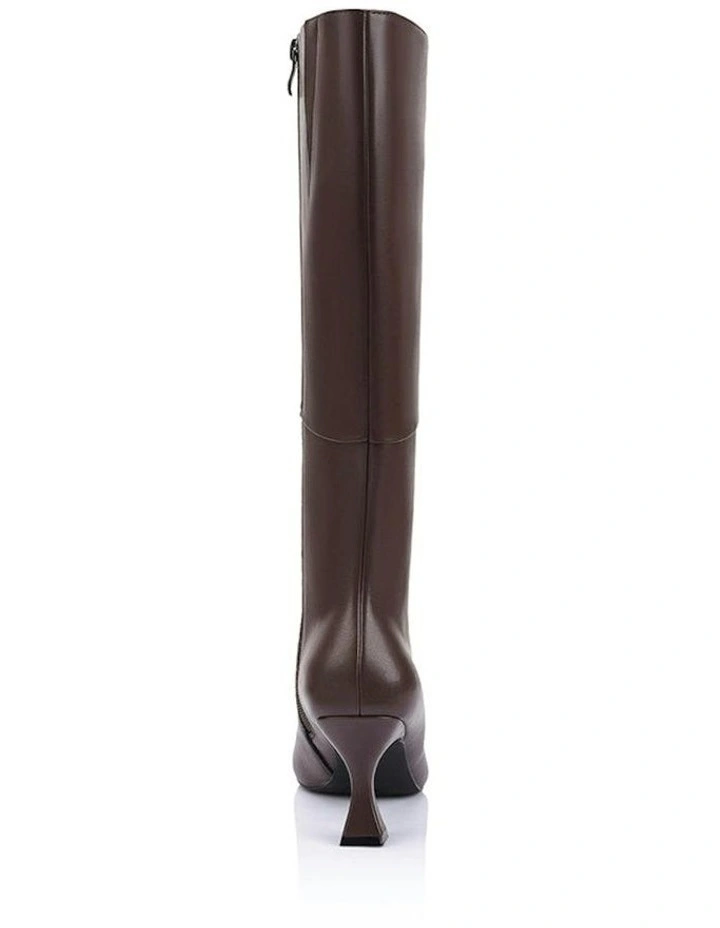 Imogen Knee High Boots in Chocolate Brown image 3
