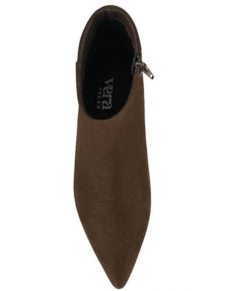Beth Ankle Boots in Chocolate Brown Micro image 4