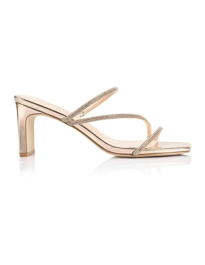 Ginger Block Heel Mules in Rose Gold image 1